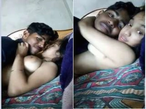 Hot look Clg Girl Boob Sucking